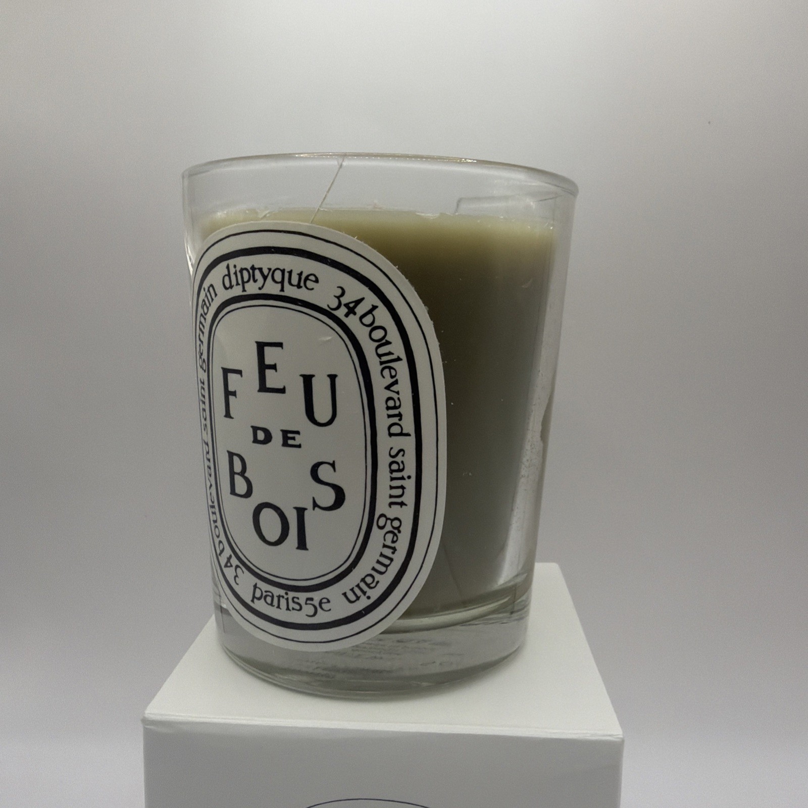 Diptyque Feu de Bois Candle 6.5 oz New Open Box Luxury Scented Candle Broken