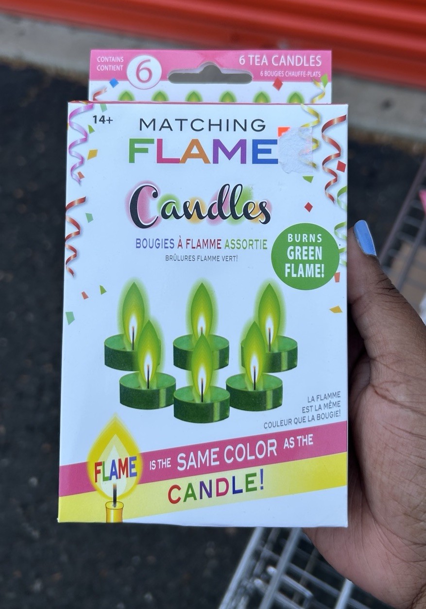 Matching Flame Tea Light Candle Rainbow Bundle Multicolor Party Novelty Set NIB