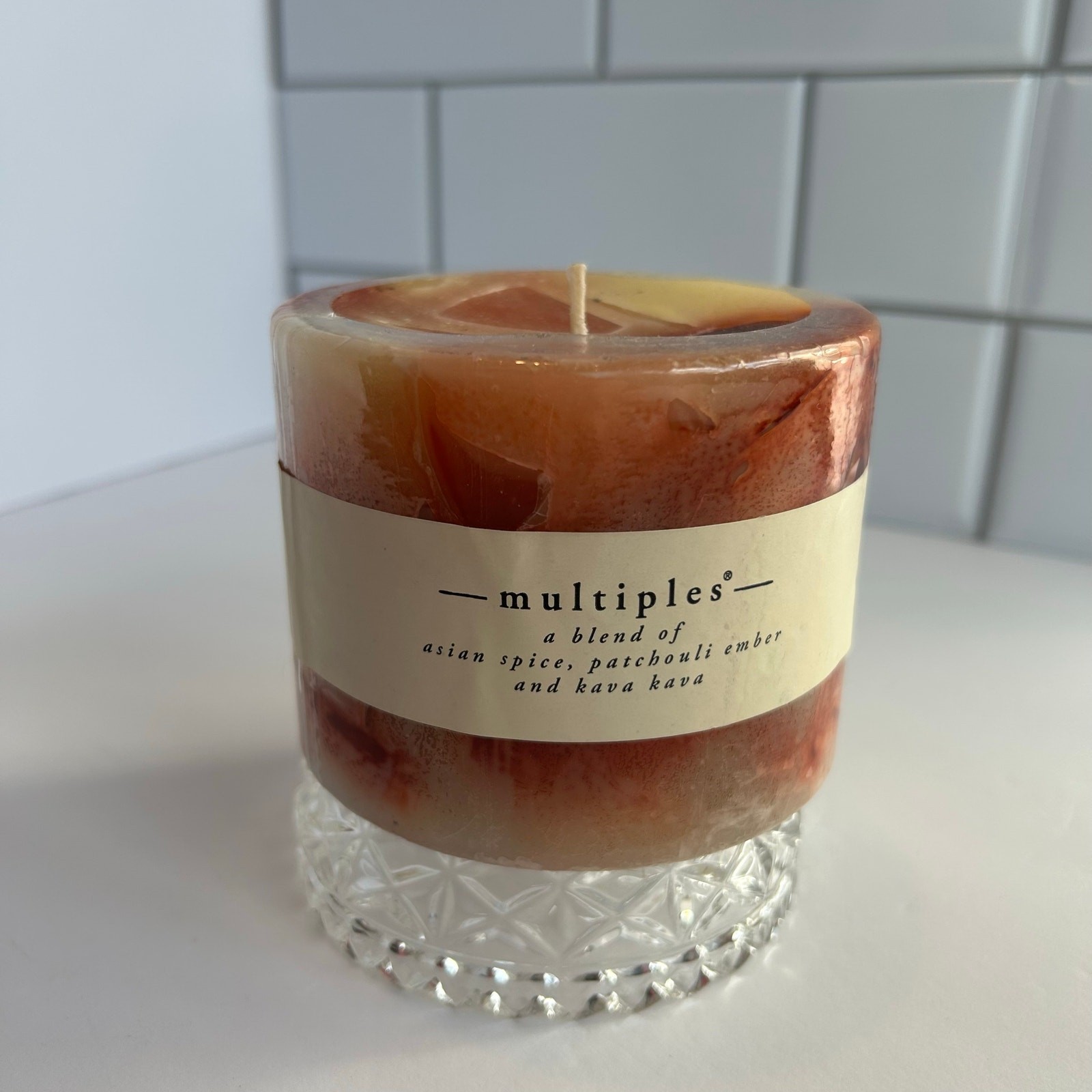 Pier 1 Multiples Patchouli Amber Asian Spice 4×3 Candle New