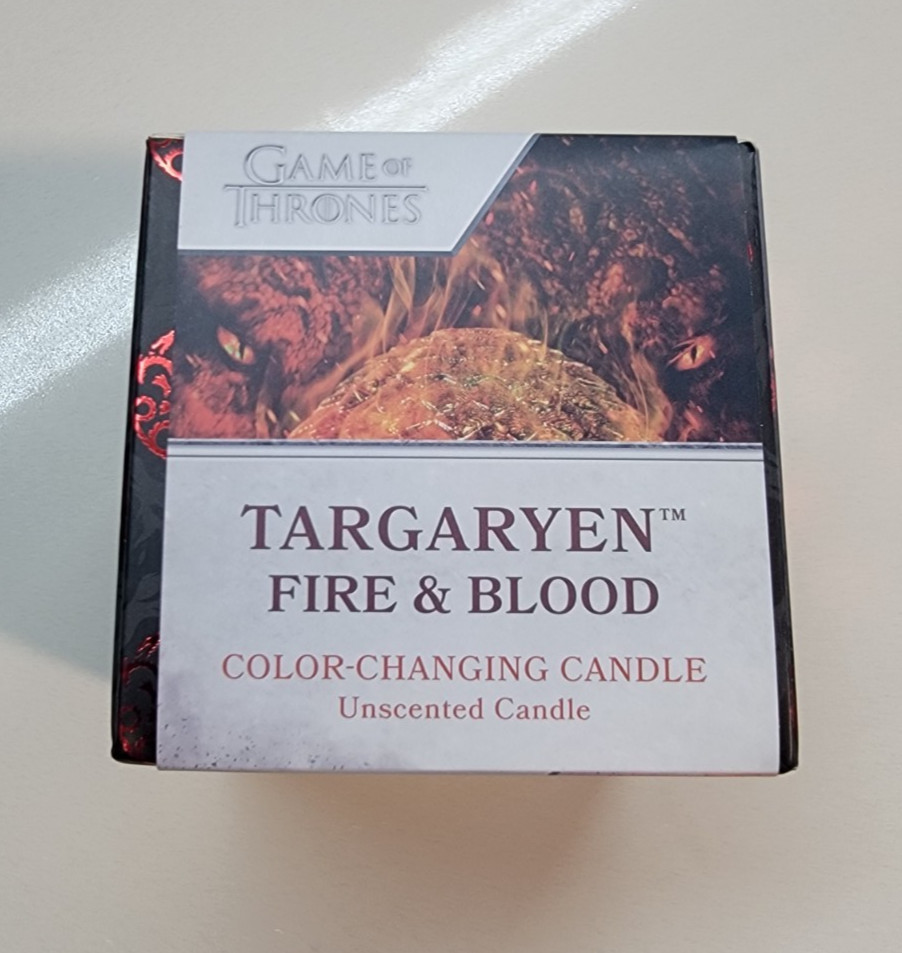 House of the Dragon: Targaryen Fire & Blood Color Changing Candle New!