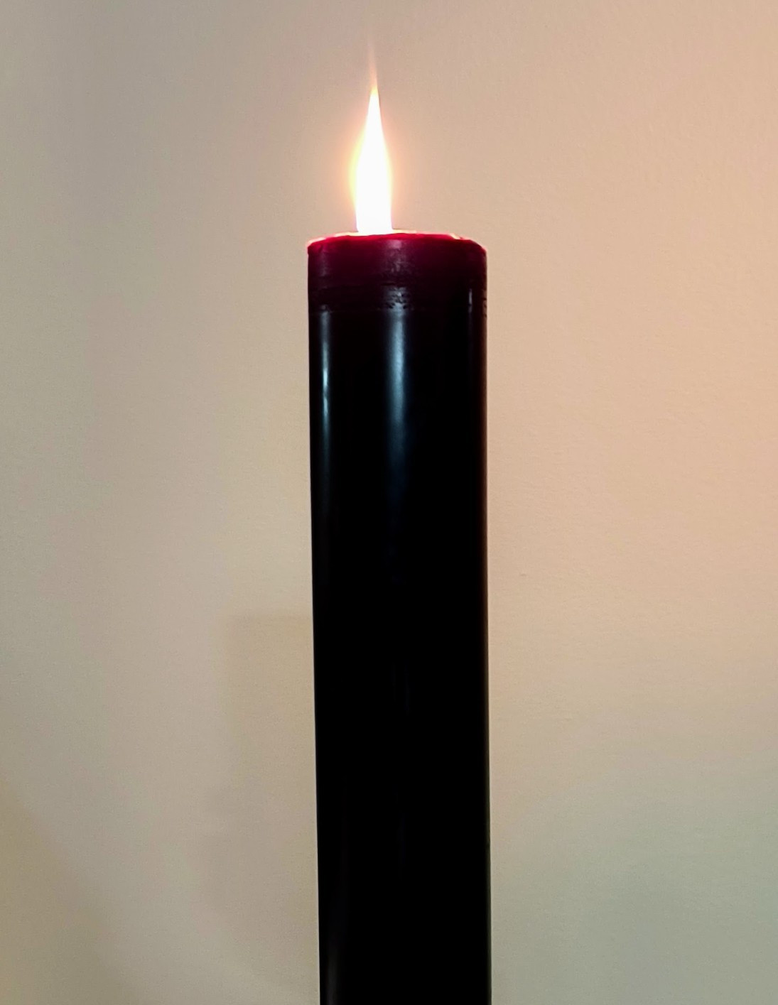 Black Pillar Candle 28 inch Tall Unscented Gothic Wedding Altar Centerpiece