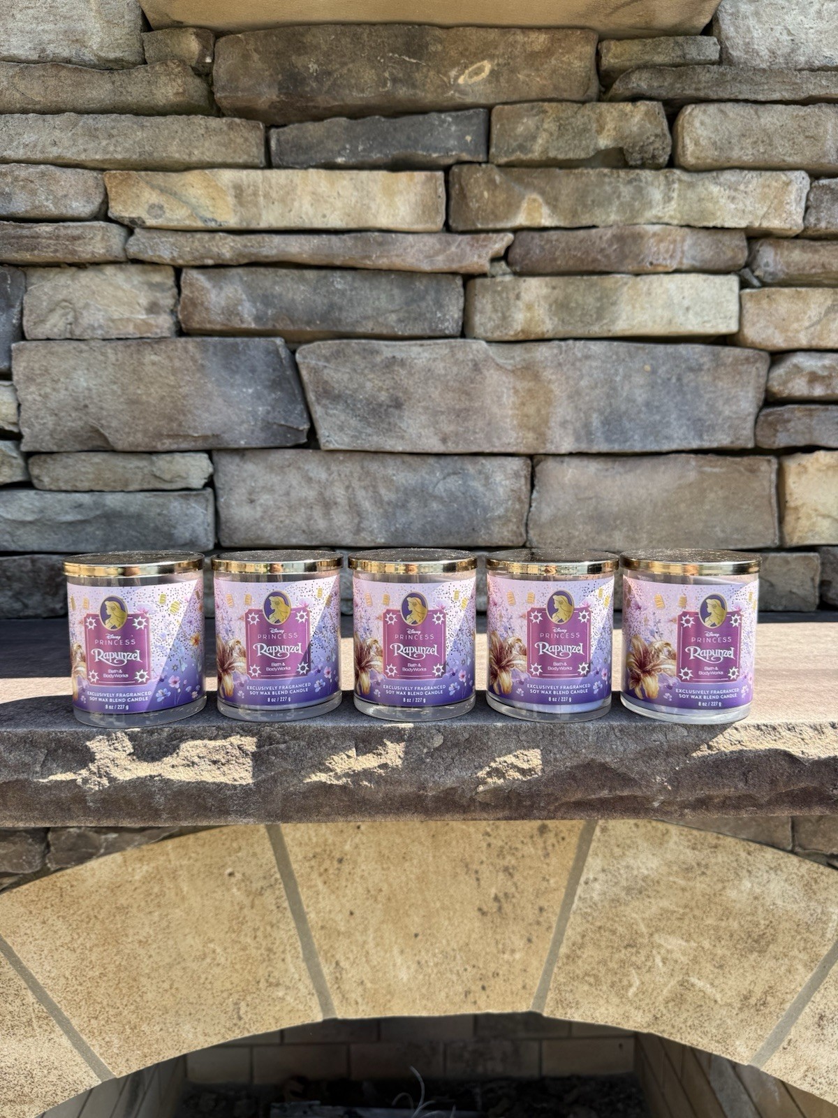 Bath & Body Works Disney Princess Rapunzel Candle – 8 oz. – New | LOT OF 5