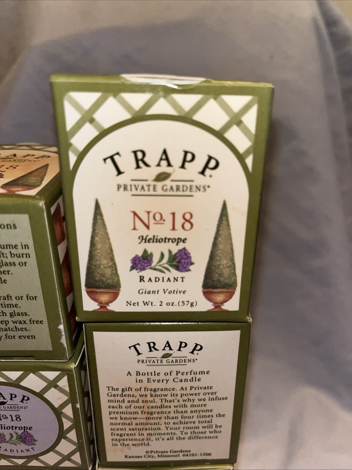 Trapp Private Gardens Heliotrope Radiant Votive Candles Lot Of 6 New