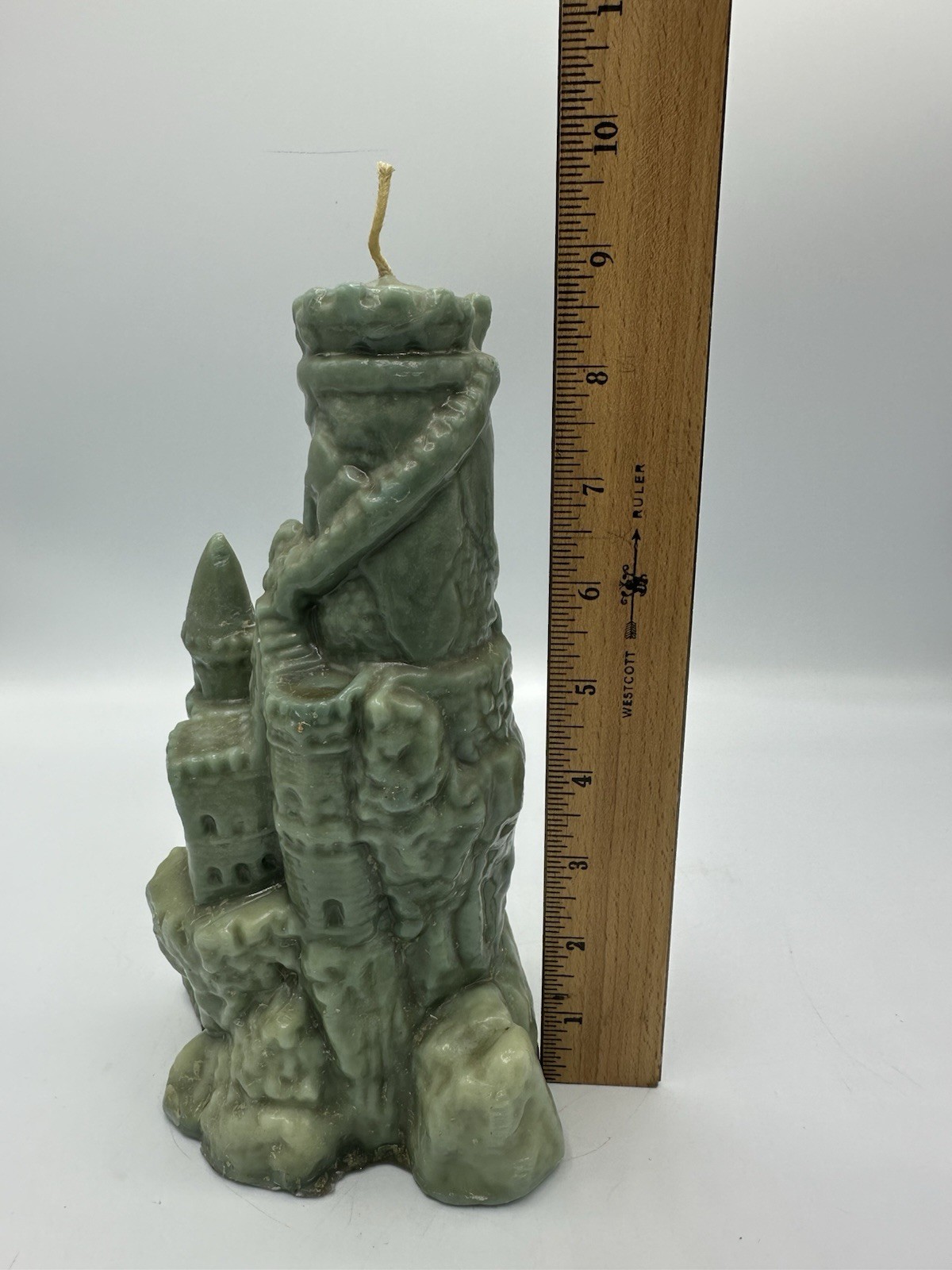 Vintage 70-80s Wax Castle Candle Art Sculpture Fantasy Medieval Gothic Display