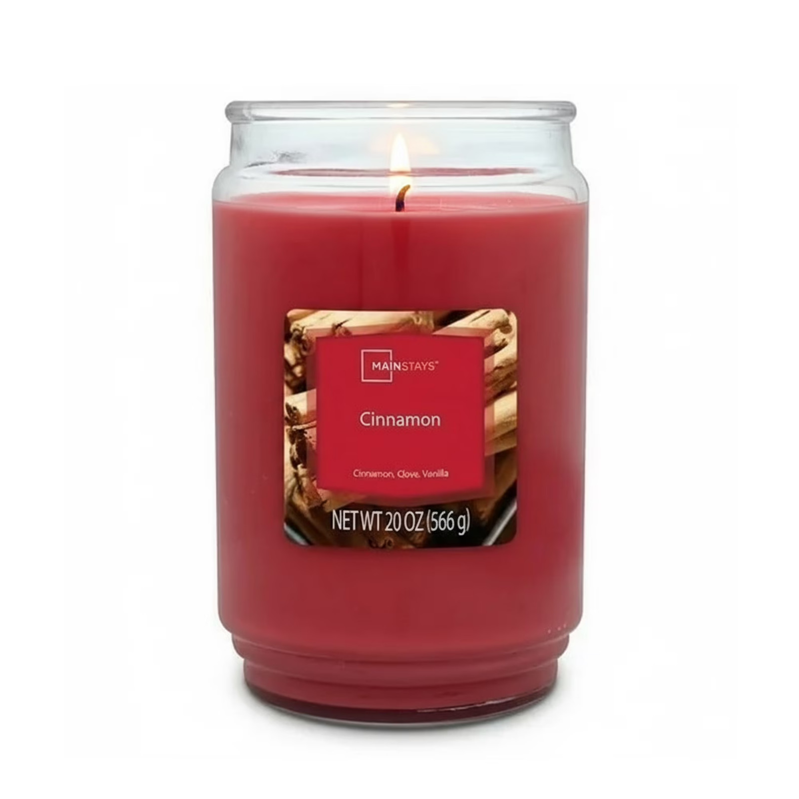 Cinnamon Scented single-Wick Large Glass Jar candle 20 oz…