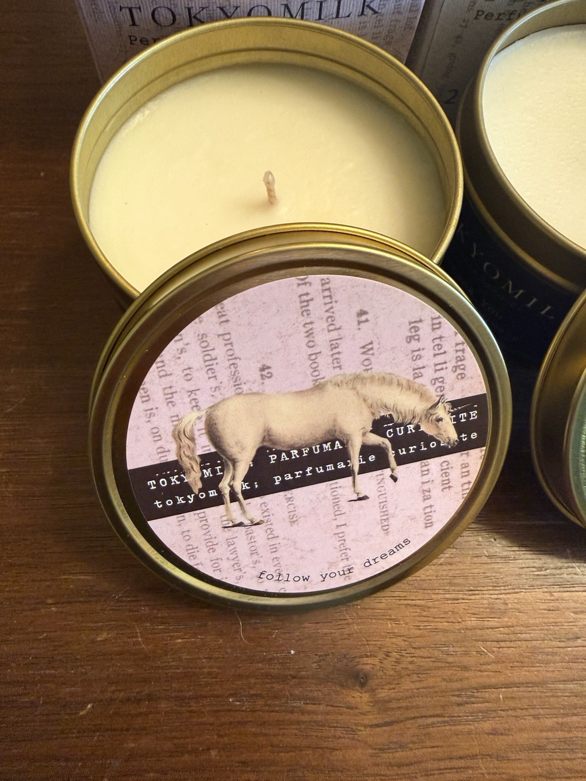 TokyoMilk No. 021 Perfumed Luminary Candle 6 Oz Set Of Thank You Follow Dreams