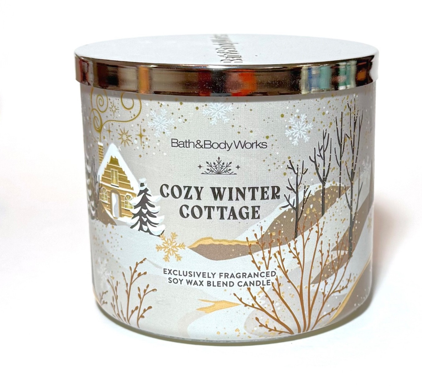 BATH & BODY WORKS COZY WINTER COTTAGE 3-WICK 14.5 OZ SCENTED CANDLE New