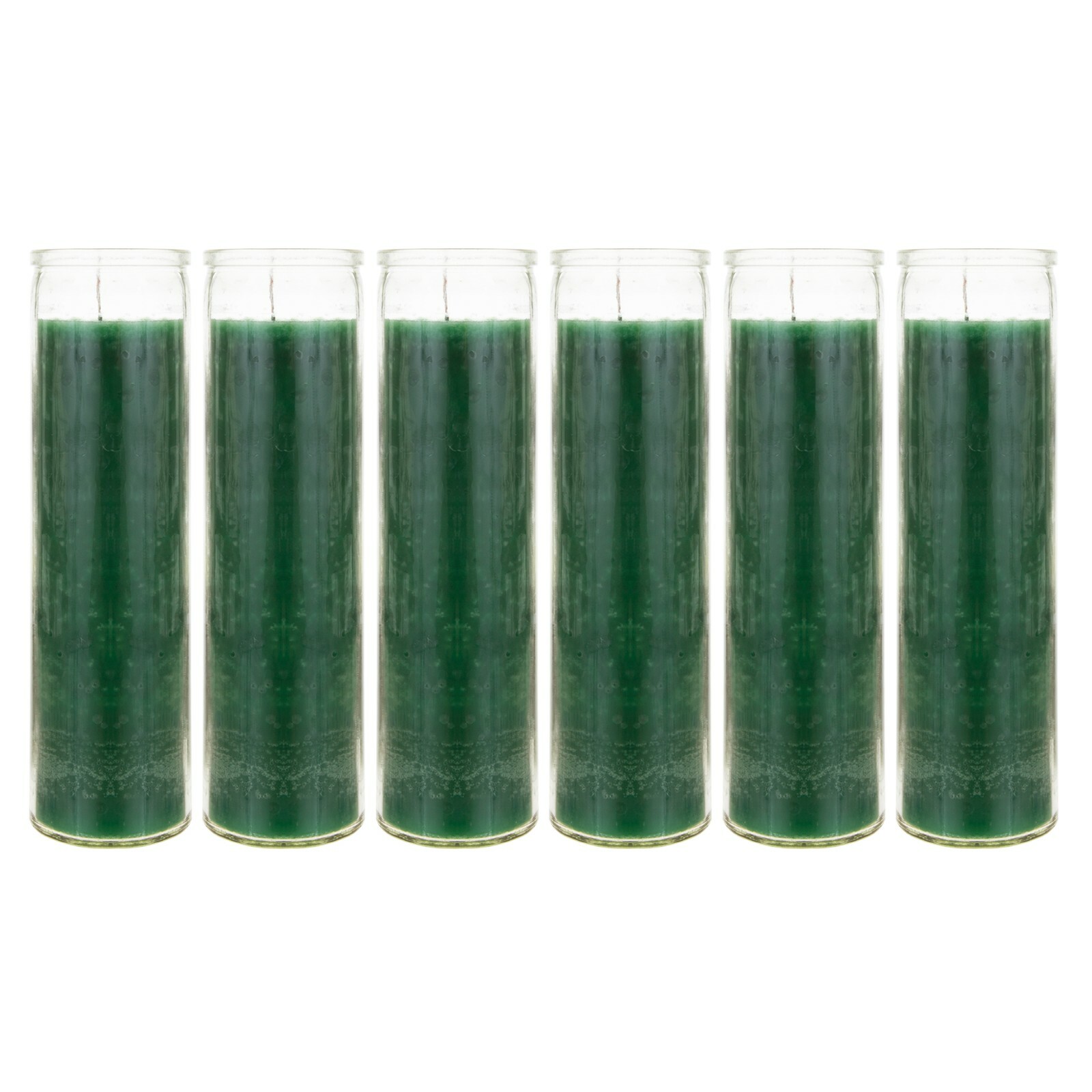 Mega Candles – Unscented 2″x 8″ Tall Prayer Container Candle – Green, 6PCS