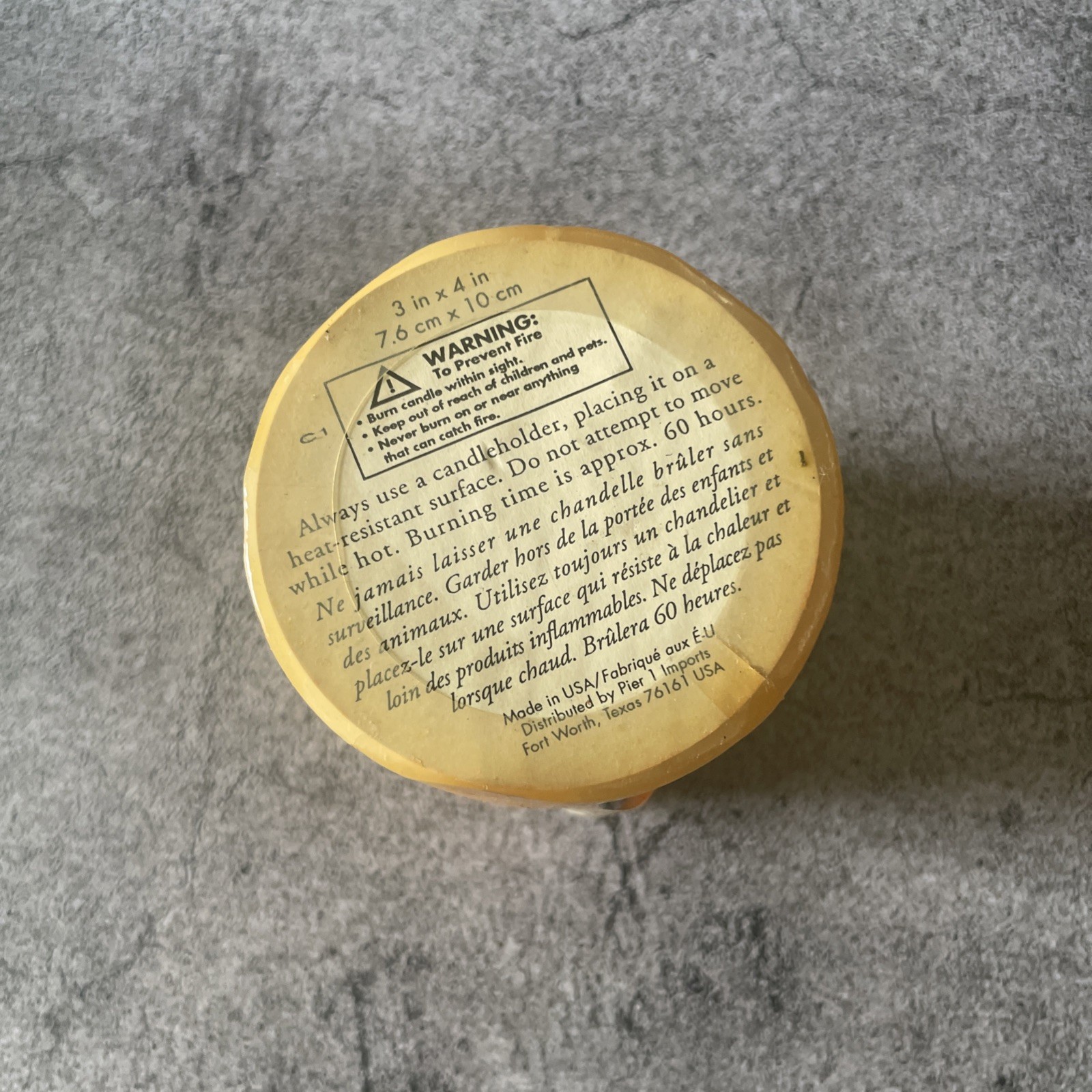 Pier 1 pillar candle unburnt Multiples 4×4″ ginger peach hazelnut lemon