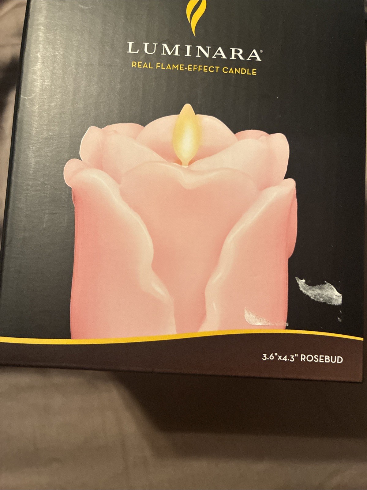 Luminara Real Flame Effect Rose Bud Candle Crystal Rose