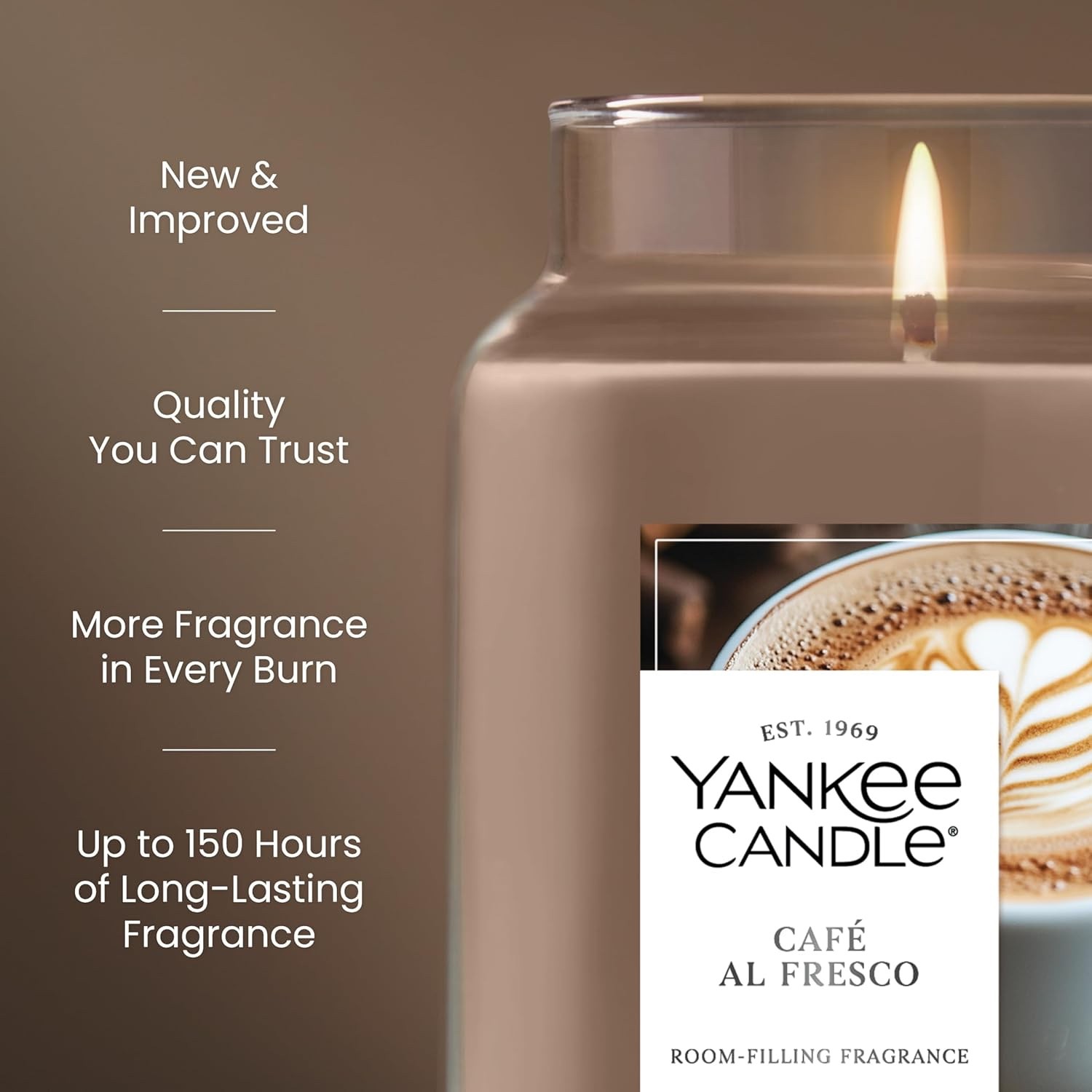 Yankee Candle Cafe Al Fresco Large Jar Candle 22 oz Scented Candle New HTF