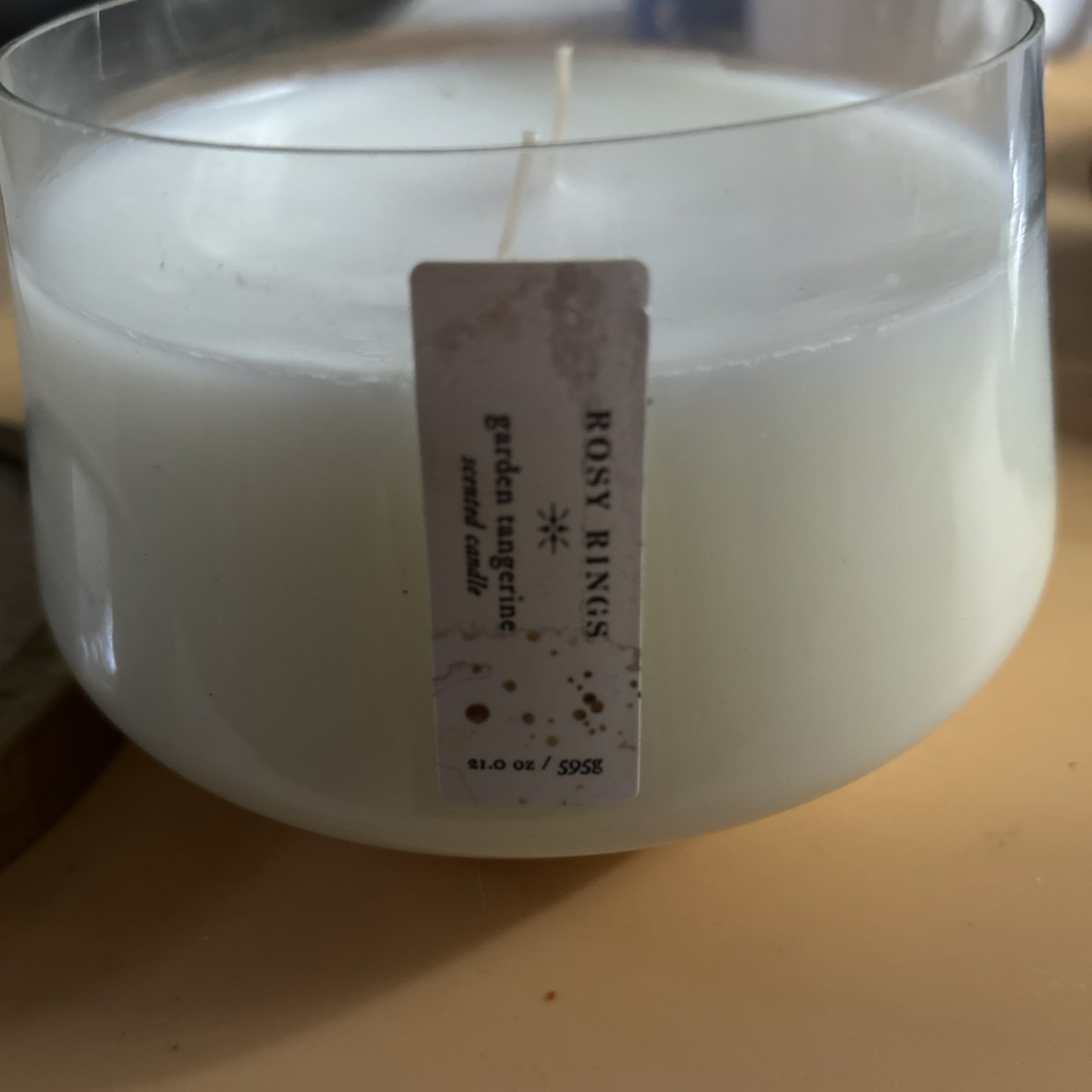 Anthropologie Rosy Rings Scented Garden Tangerine Floral Press Candle 21 oz