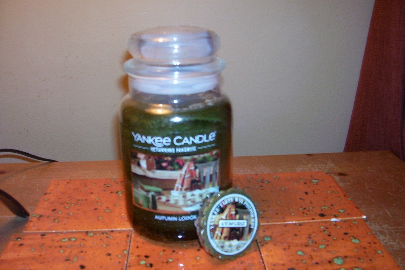 yankee candle 22oz JAR AUTUMN LODGE + 1 TART