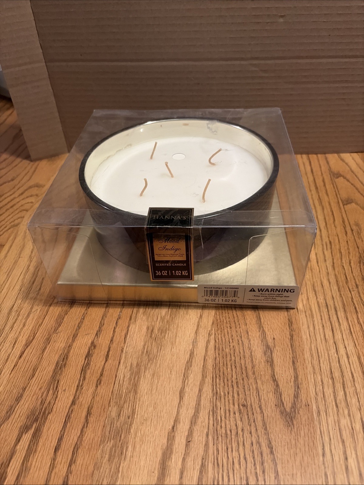 Hanna’s Mood Indigo 5-Wick Luxury Candle 36 oz 1.02 kg Discontinued HTF New