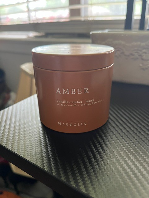 Magnolia Market Signature Candle Amber 4oz-No Box