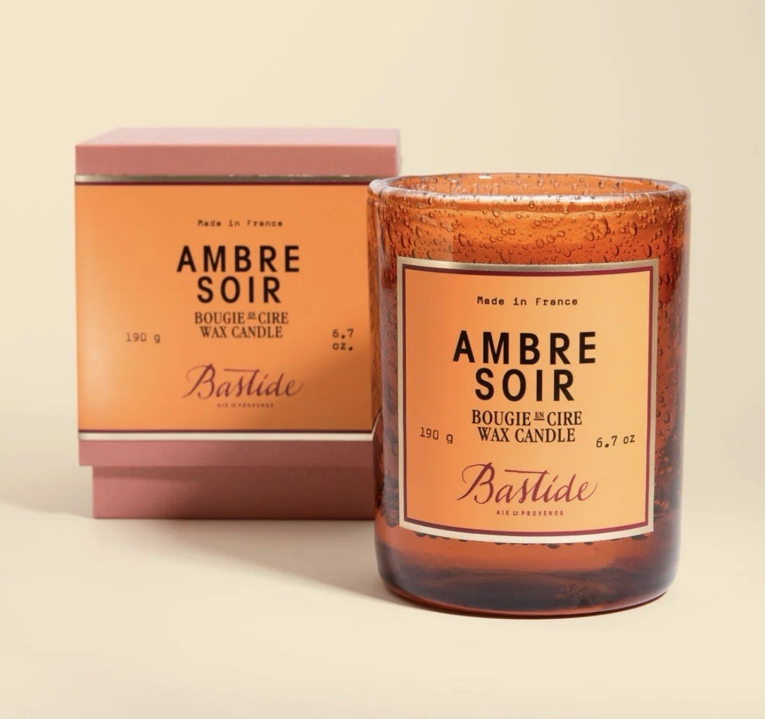 Bastide Ambre Soir Scented Jar Candle 6.7 oz Amber Glass Jar