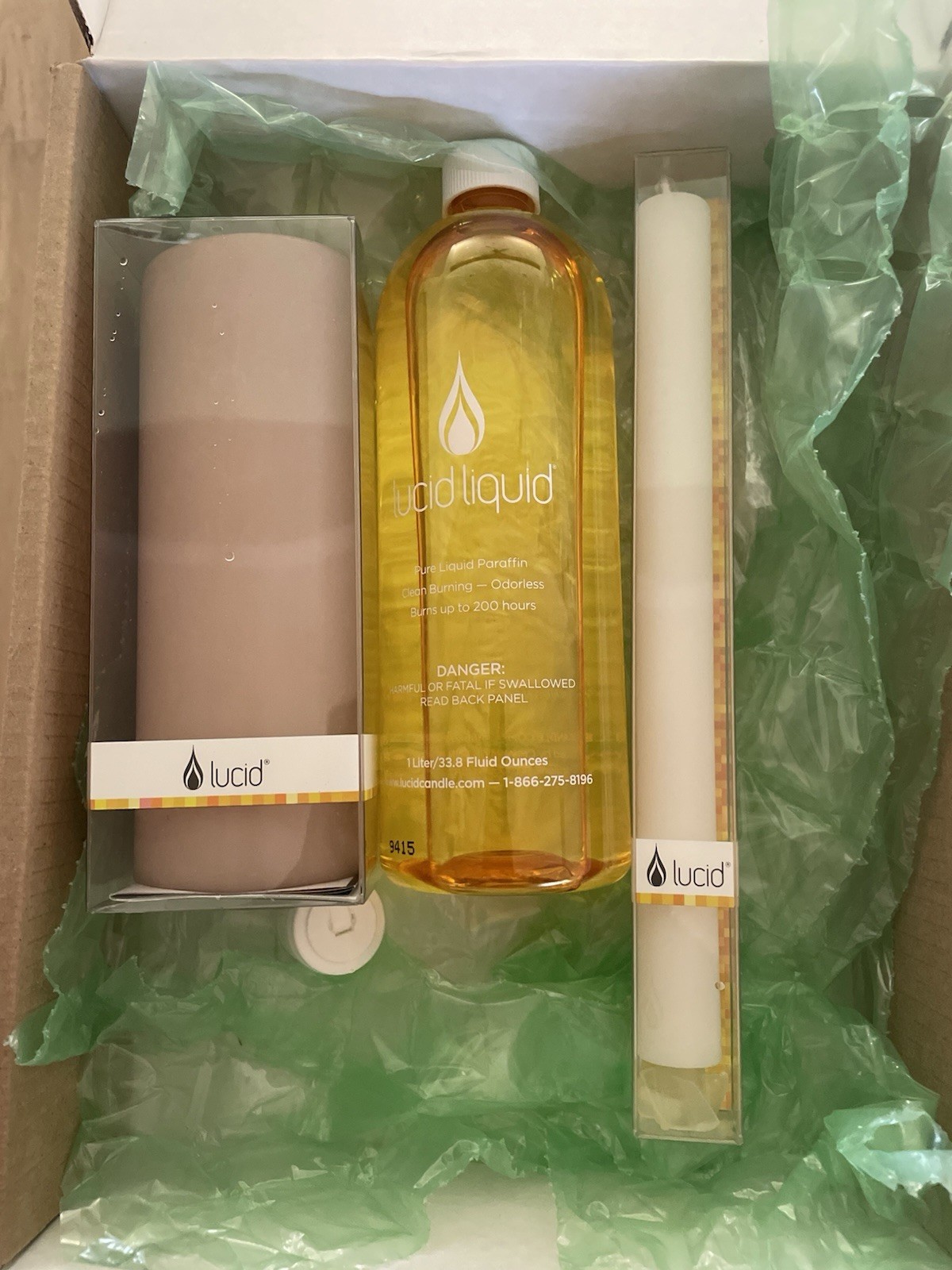 Brand new Lucid Candle Set In Box With 34 Oz Liquid Paraffin