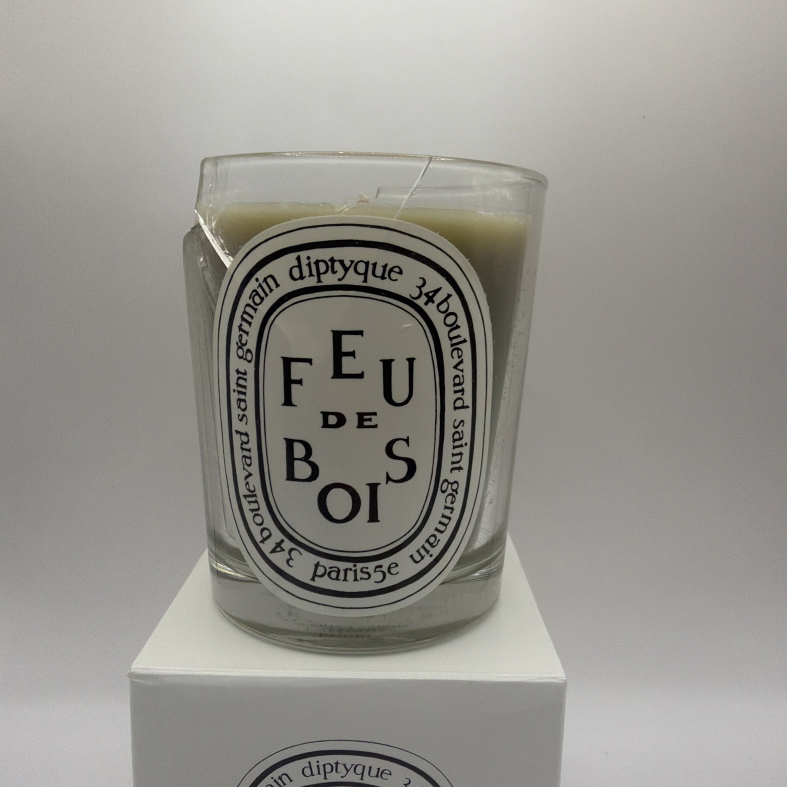 Diptyque Feu de Bois Candle 6.5 oz New Open Box Luxury Scented Candle Broken