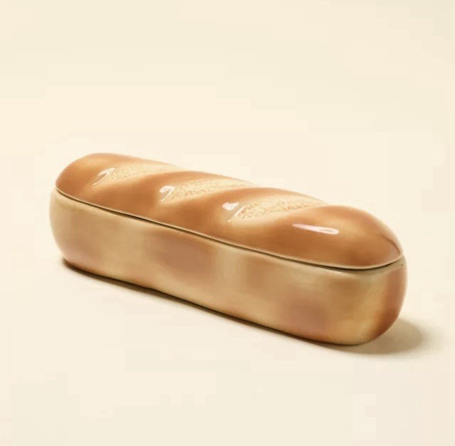 Freshly Baked Bread Baguette 🪔 6 oz Scented Candle 3 Wick Citrus Scent Ceramic