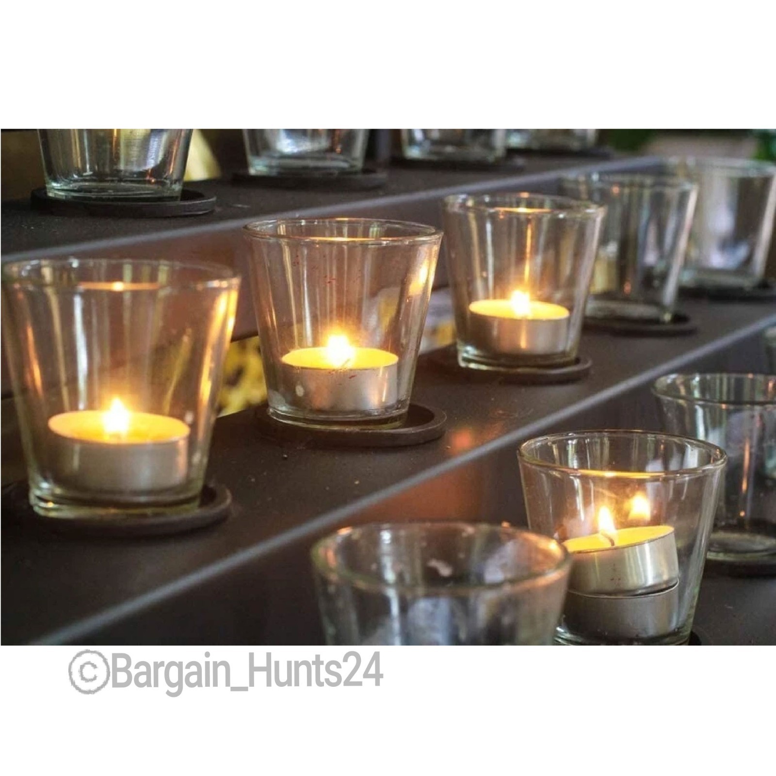 50 Ct Unscented Tealight Candles 2.5 Hour Burn Time White Dripless Long Lasting