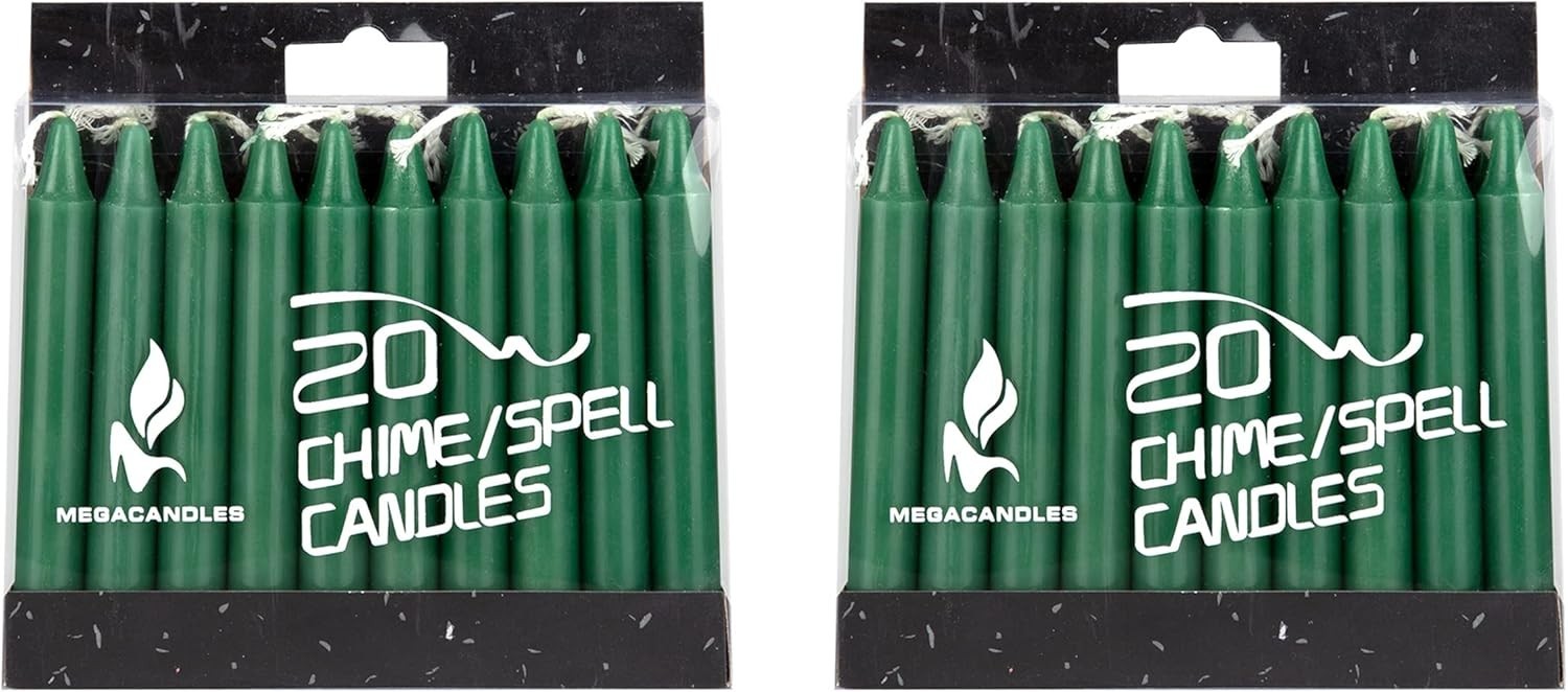 Versatile 40 Count Green Mini Taper Candles – Clean Burning and Ideal for Magic