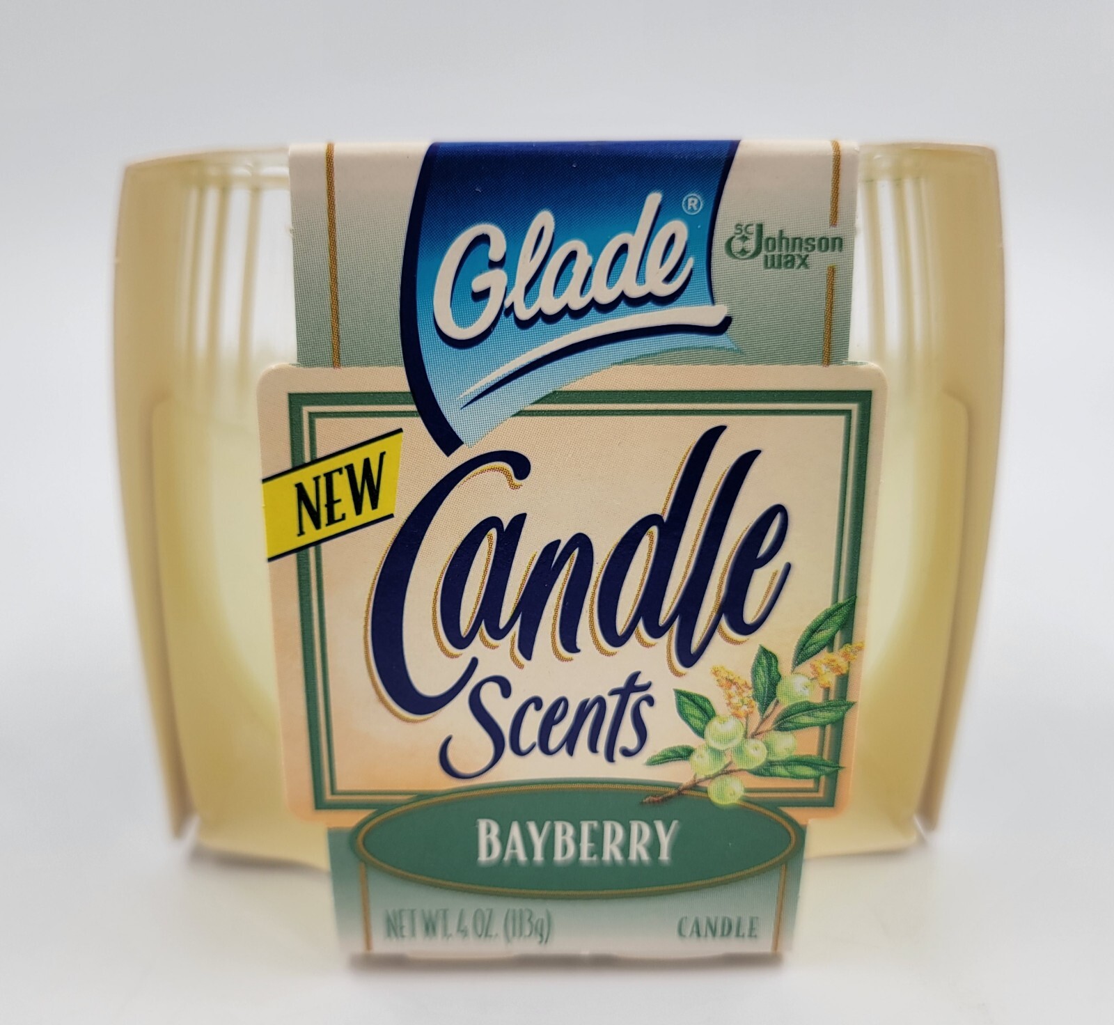 Vintage Glade Scents Bayberry Candle 4 oz 1997 Made In Canada. Brand New! Rare!
