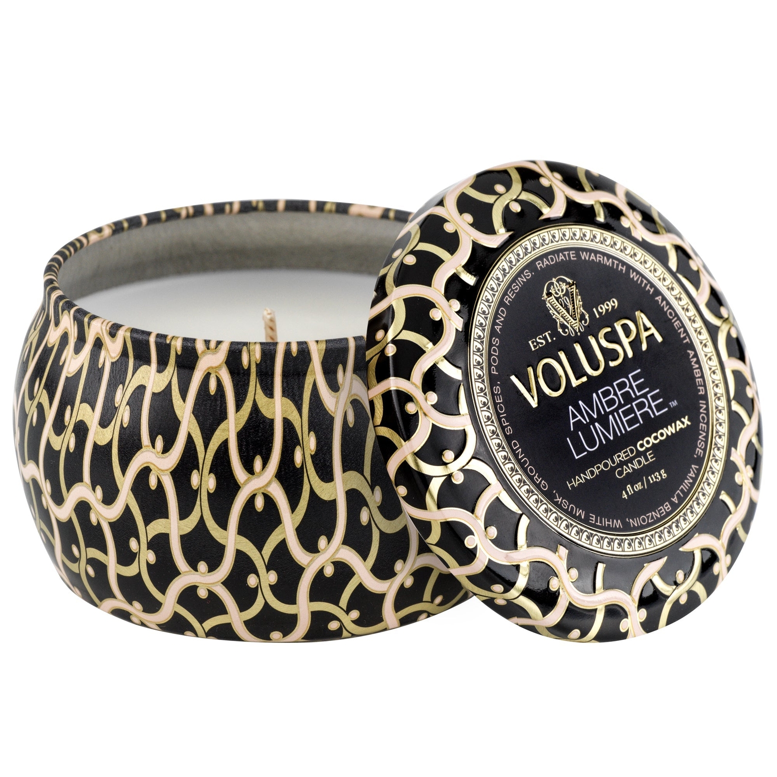 Voluspa Ambre Lumiere 4oz. Mini Tin Candle