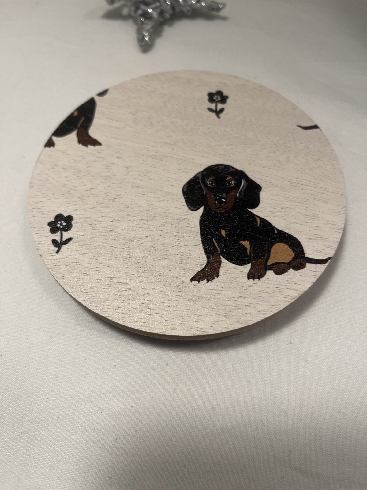 Dachshund Candle Coconut & Palm Scented 12 oz Jar Sand + Paws NEW