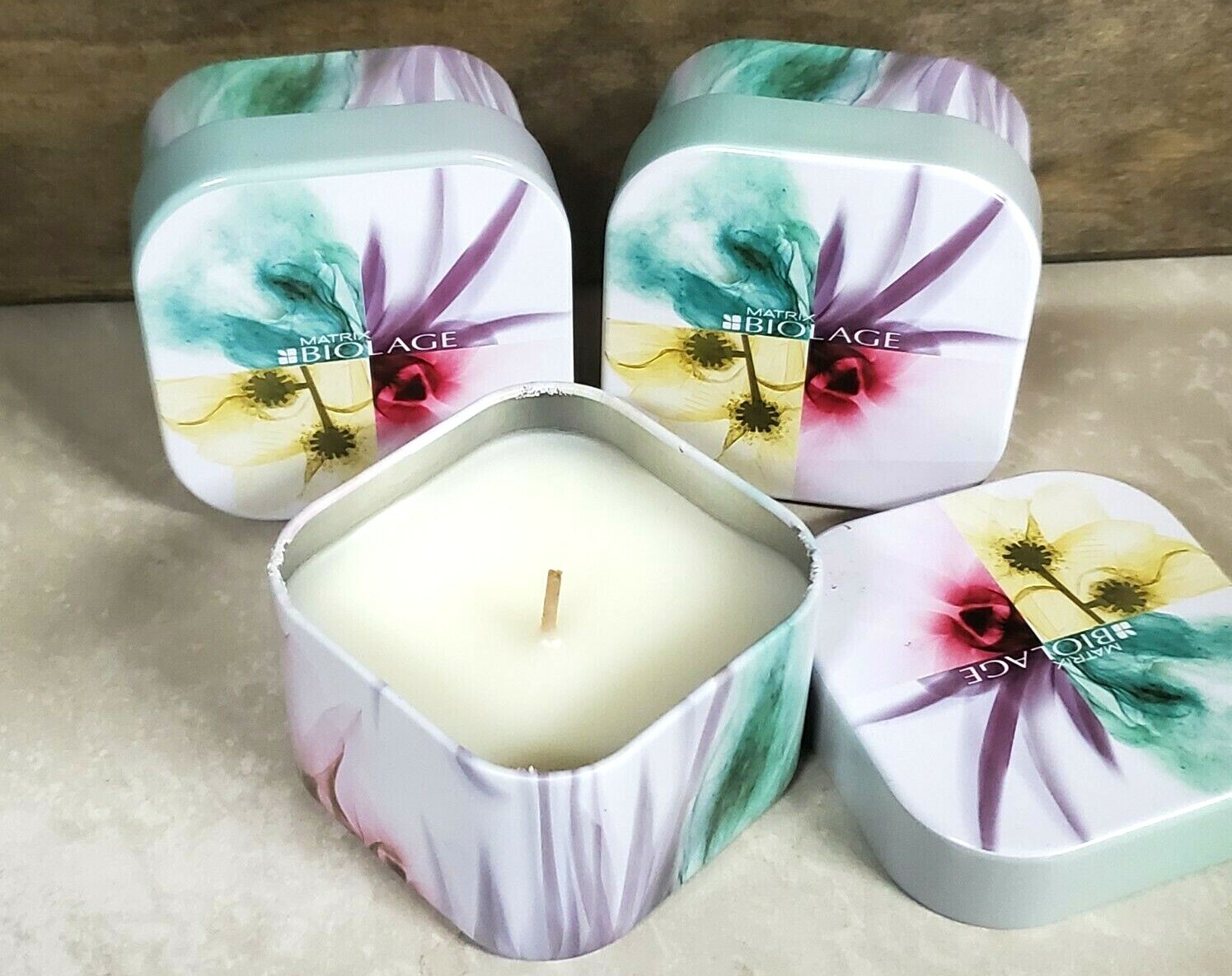 SET OF 3 ~ Matrix Biolage Scented Candle ~ 4oz each nwob DENTS READ (#v4)