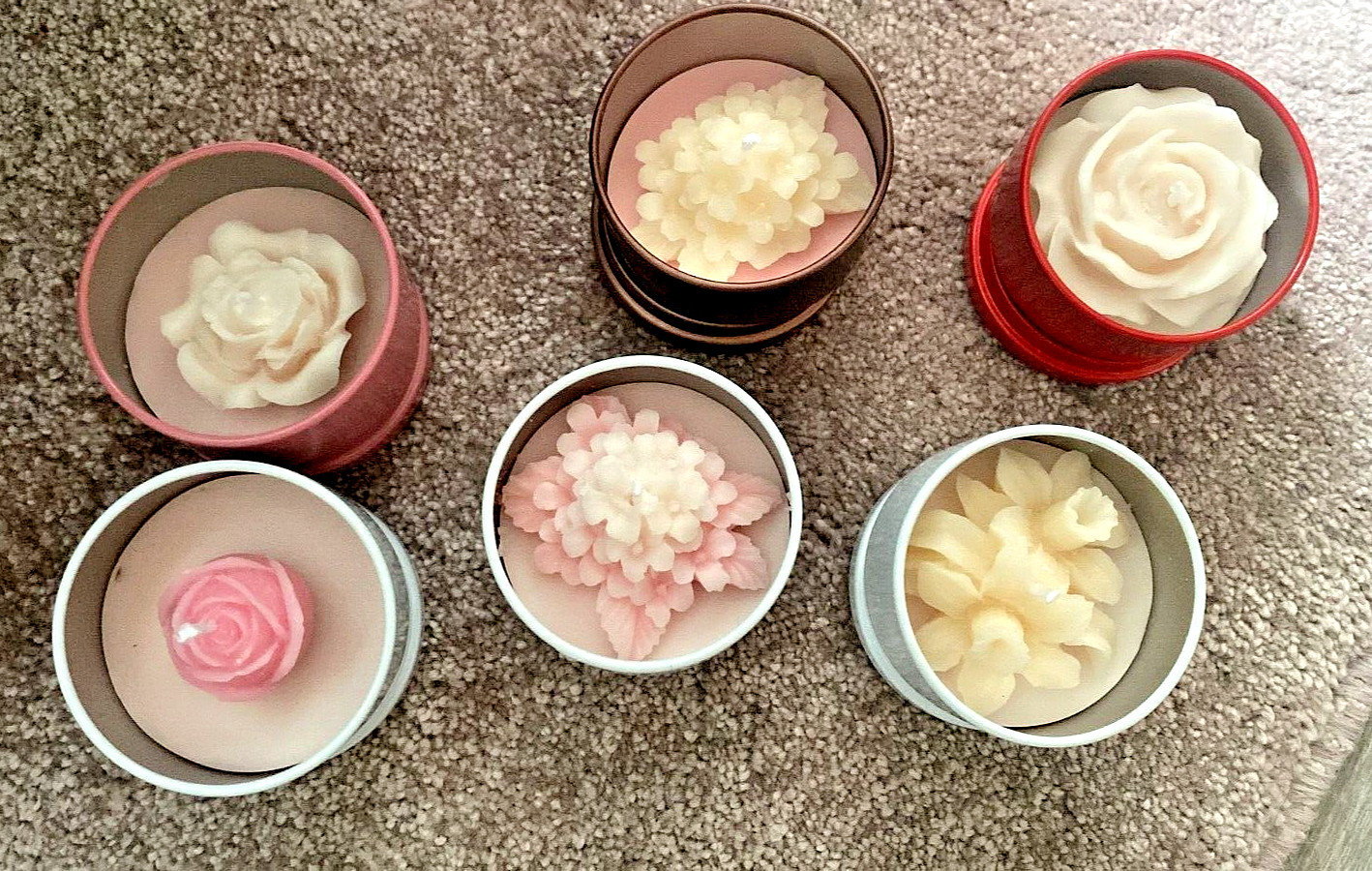 Handmade Flower Candles Made From Soywax In 4oz & 2oz Tins – Lightly Scented