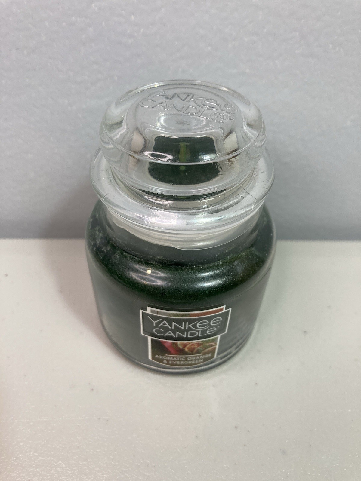 Yankee Candle Lot Of 2 RAINBOW COOKIE, AROMATIC ORANGE & EVERGREEN 3.7 oz Jars