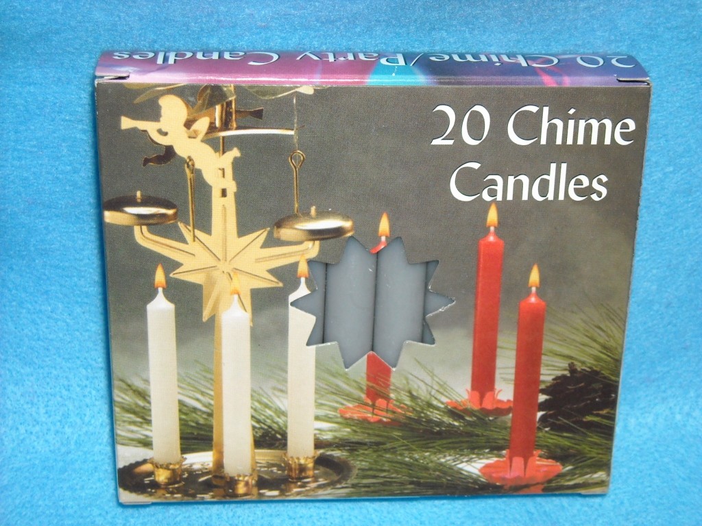 Angel Chime Party Candles, 1/2″ Diameter x 4″ Tall, 20 in New Box, Gray