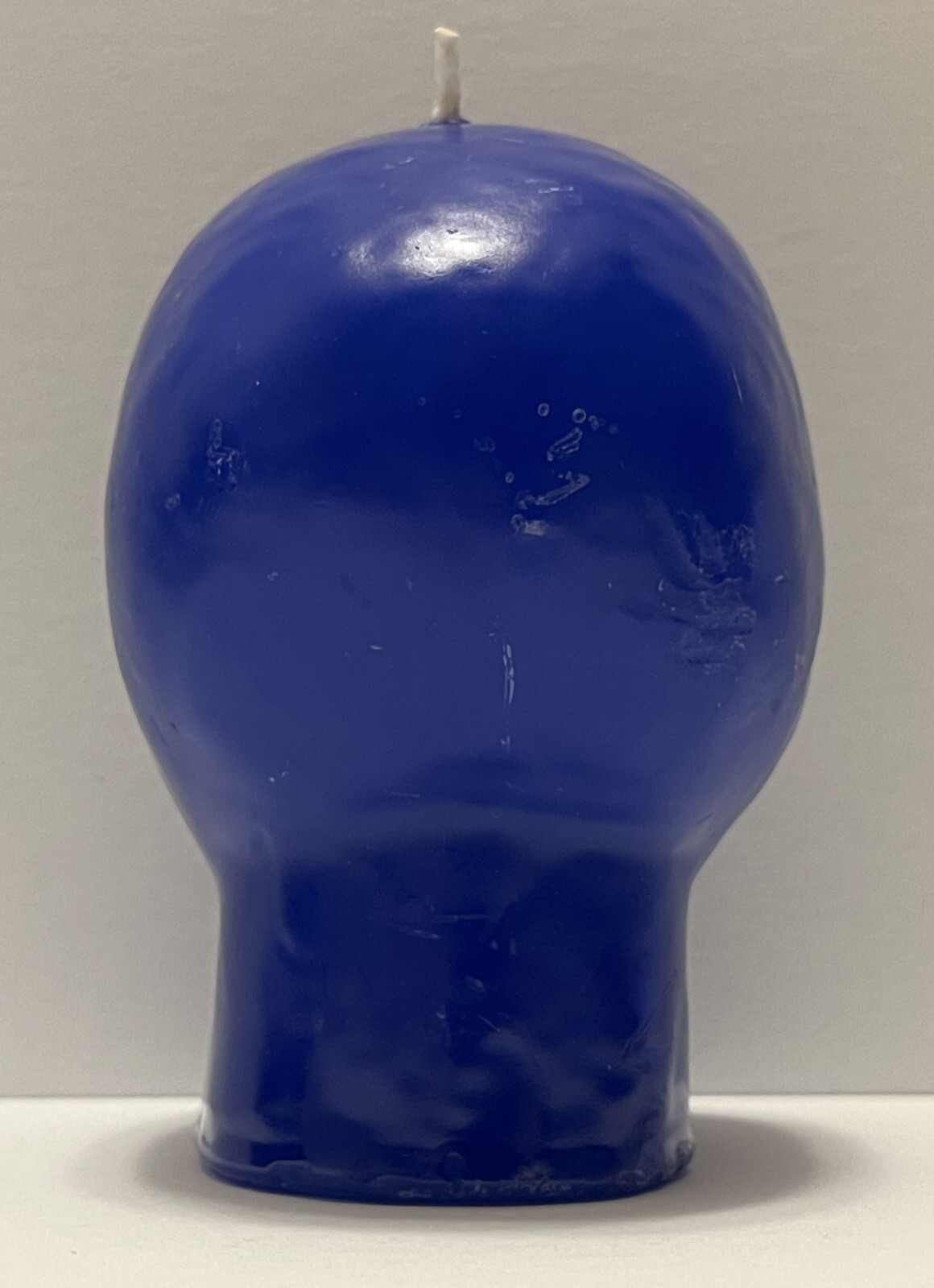 Waxman ALIEN HEAD CANDLE – Cobalt Blue & Black Eyes – 4 1/4” High x 3″ Wide