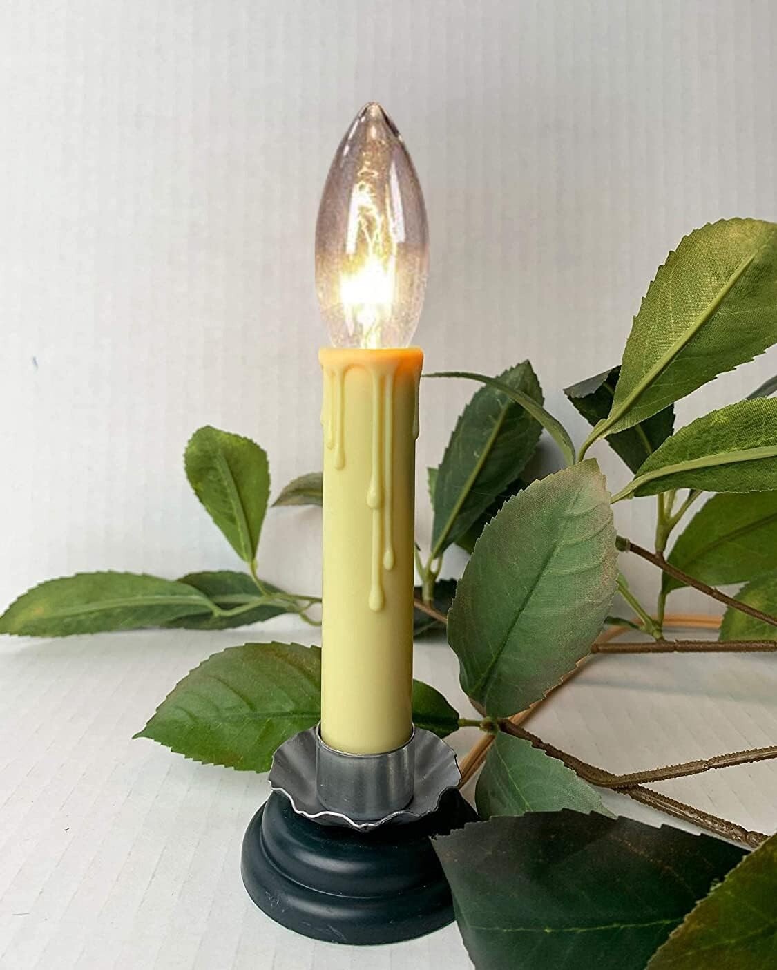 5 Inch Electric Window Candles, Christmas Electric Country Candle Lamps Set of 4