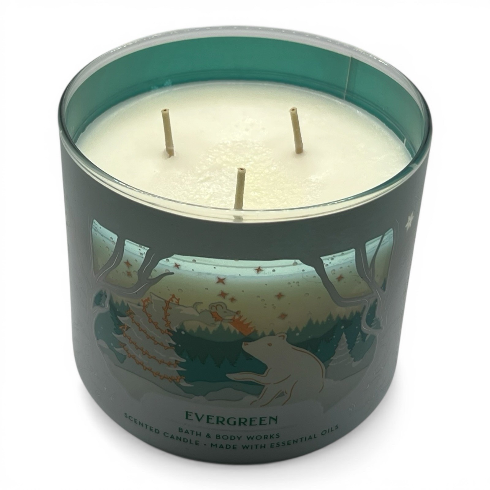 NEW Bath & Body Works Evergreen 3-Wick Candle