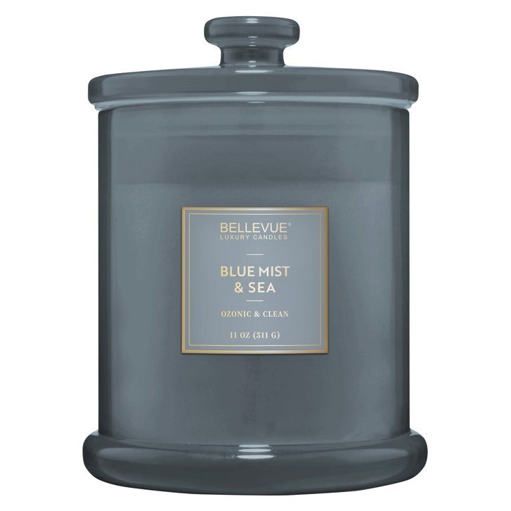 Bellevue Luxury 11 oz Scented Soy Blend Glass Candle with Lid, 4-Pk Soy Wax Set