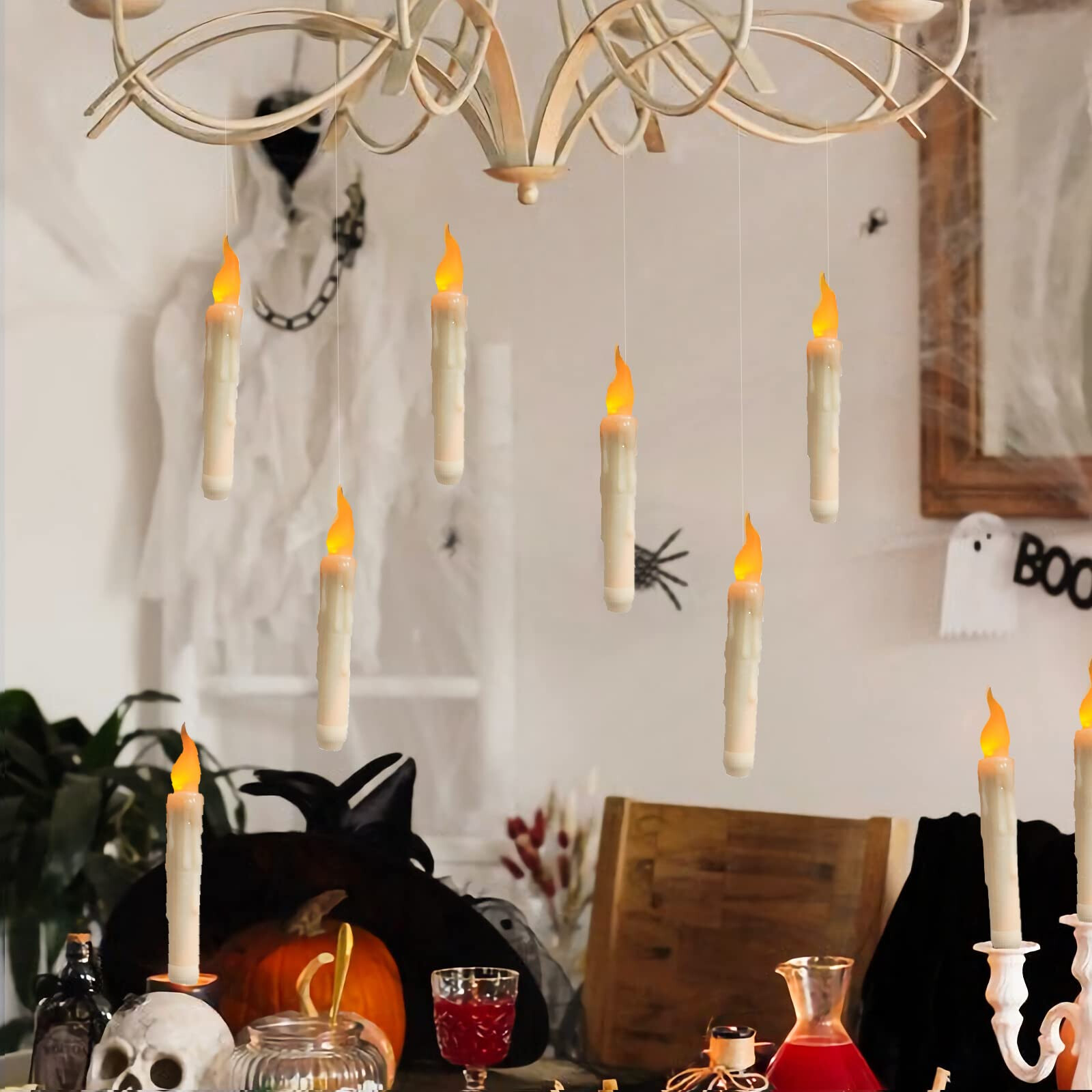 Floating LED Candles with Remote Control Halloween Decor Home Classroom Bedroom