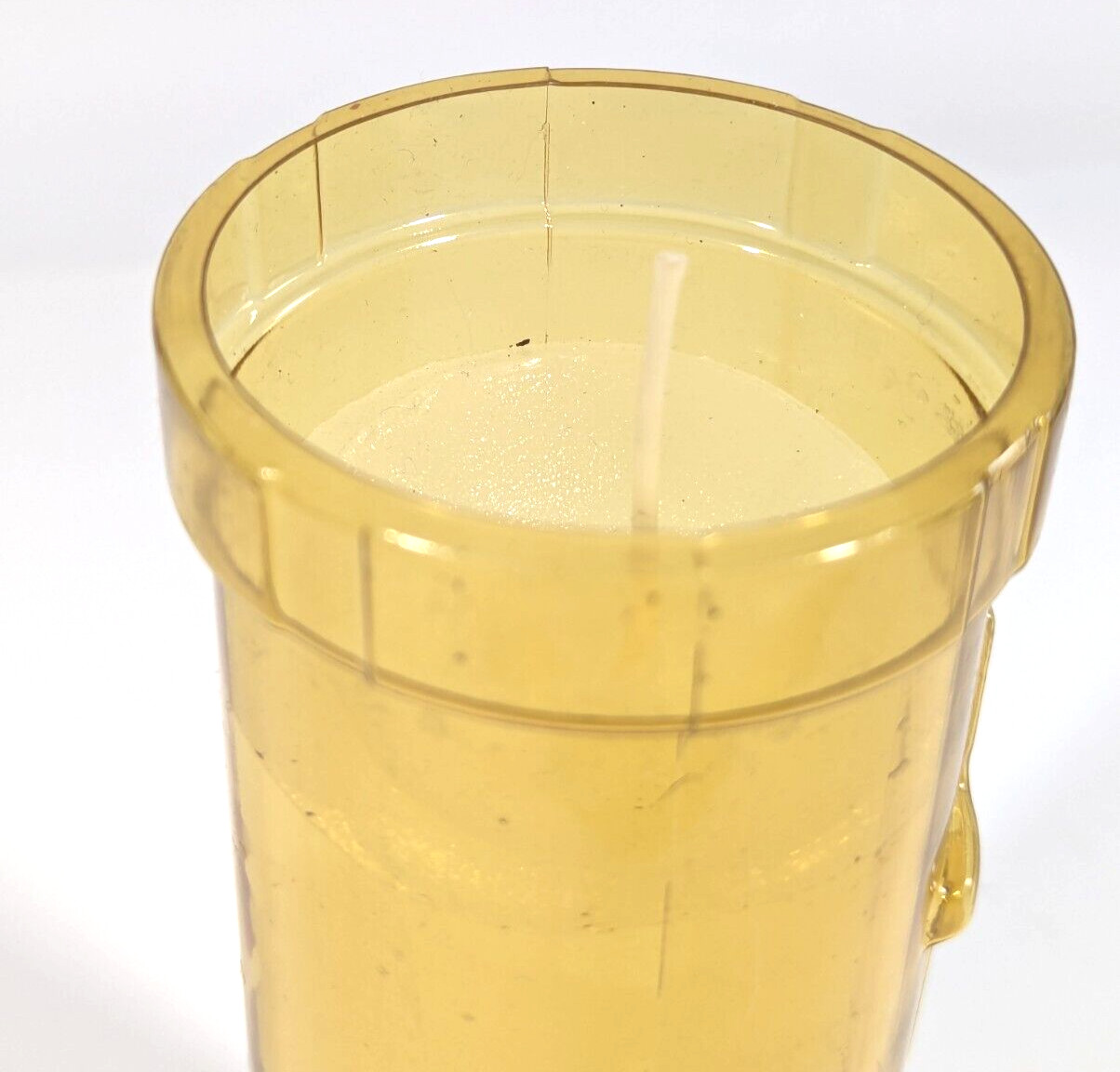 Emkay 7 Day Devotional Church Sanctuary Candle Yellow Plastic #13221 8″