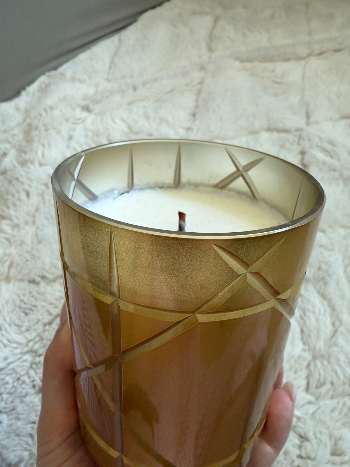 Christian Dior Amber Scented Candle Gold Cannage