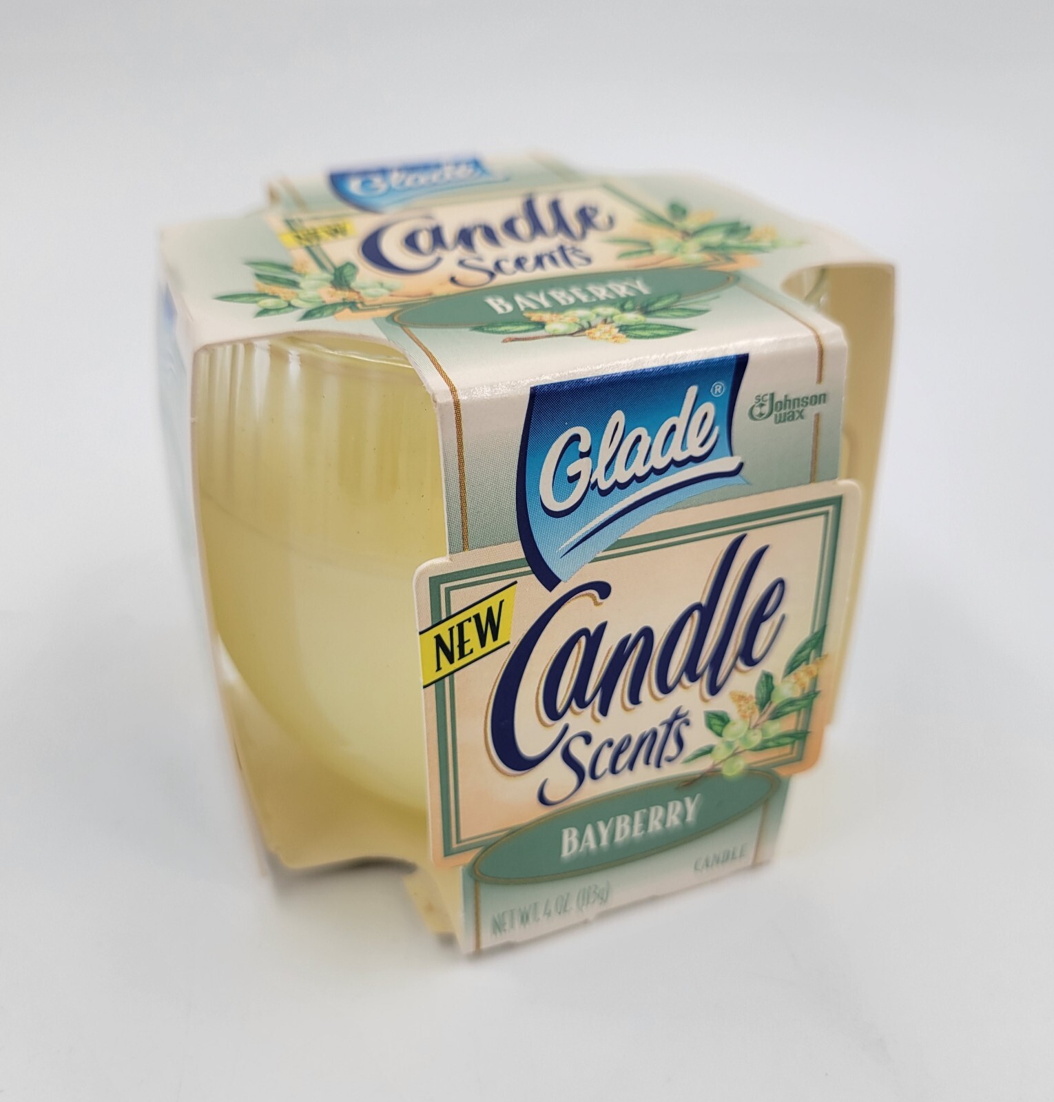 Vintage Glade Scents Bayberry Candle 4 oz 1997 Made In Canada. Brand New! Rare!