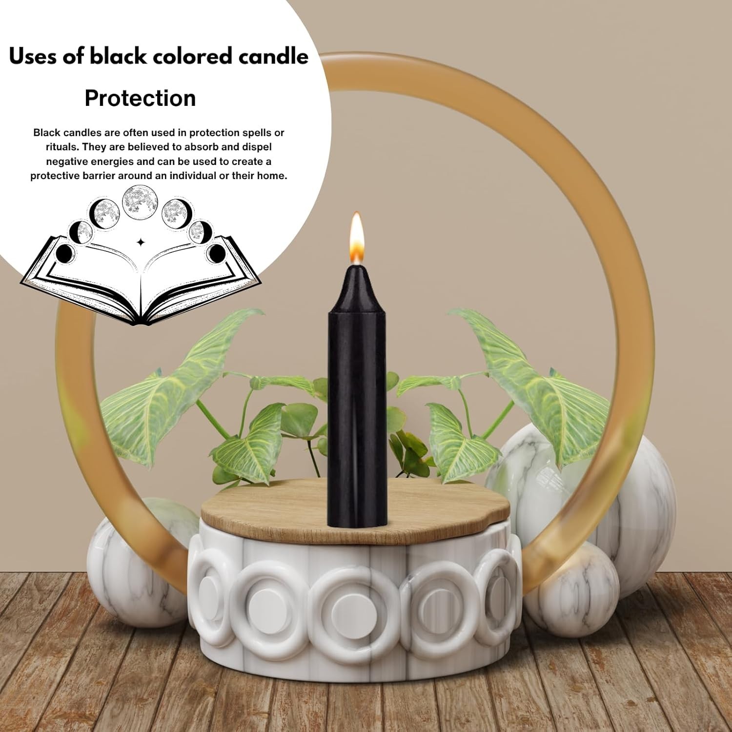 Box of 12 Black Candles | 4 inches Dripless Paraffin Wax Candles | Witchcraft…