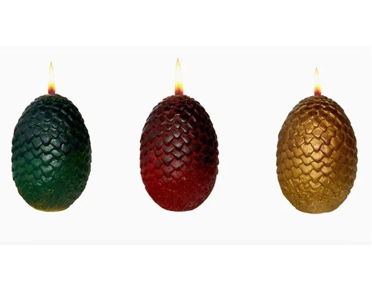Game Of Thrones Dragon Egg Candles Set by Insight Luminaries – Unscented – NEW