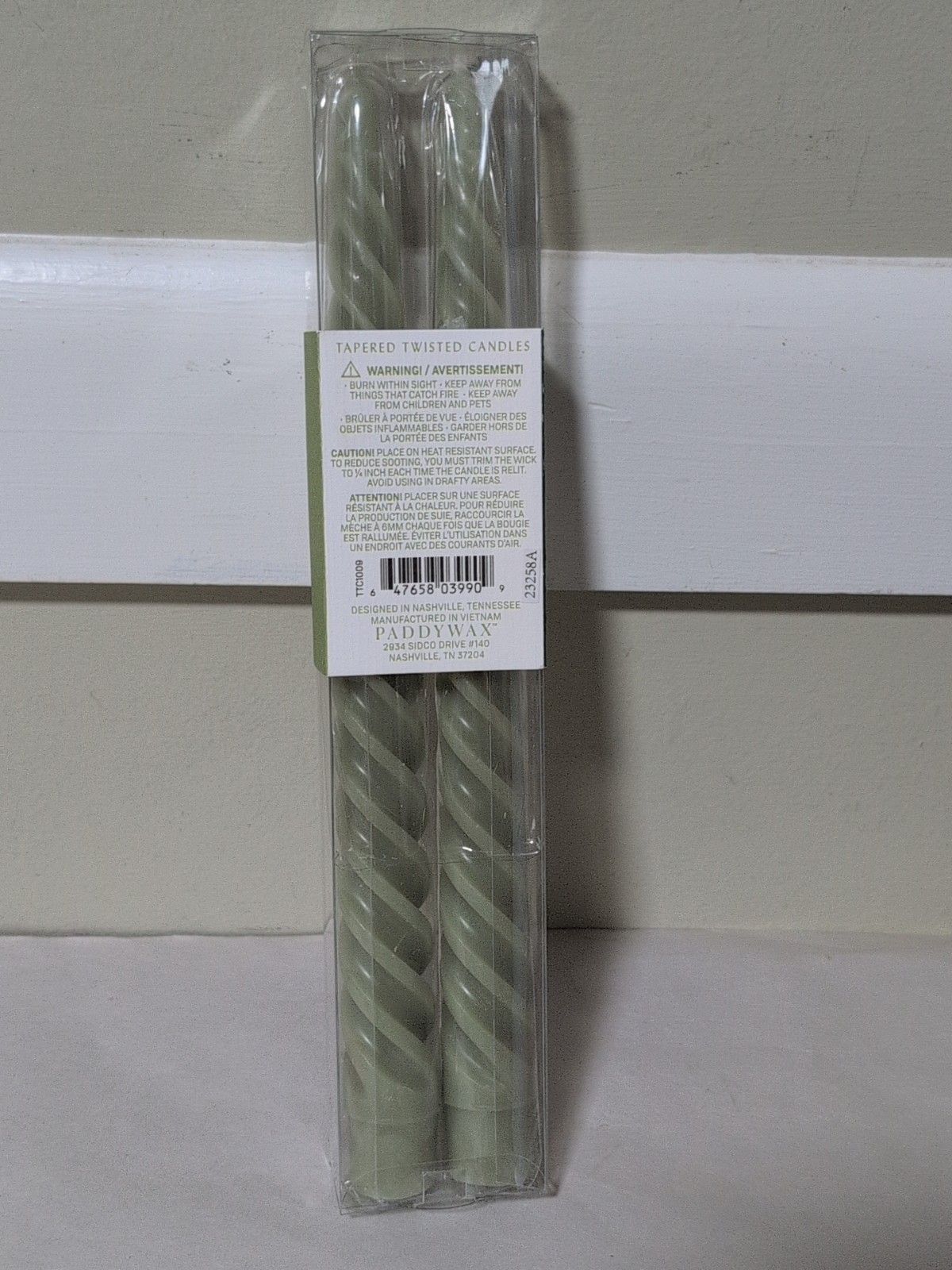 Paddywax “Forest “Tapered 10” Twisted Candles Two Count Pack! NEW!