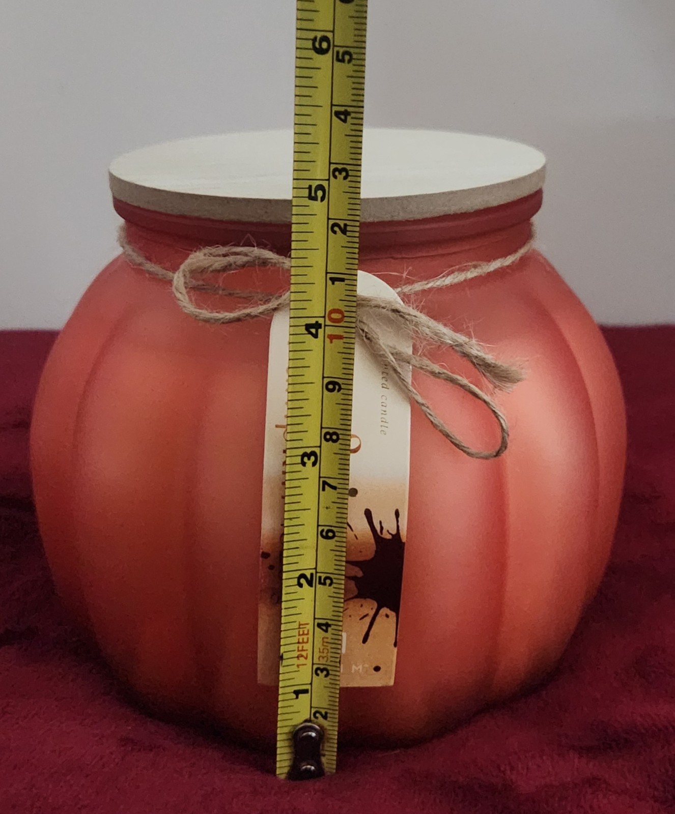 Autumn Fall Halloween Thanksgiving 36oz Candle W/ Wood Lid Pumpkin & Sage. READ