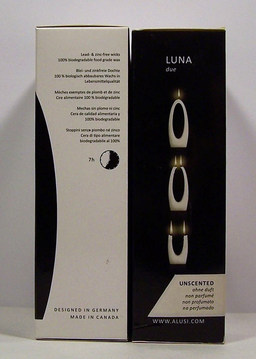 Alusi Candles LUNA Gray Unscented Modern Avant-garde Decor Canada NEW 4 LOT