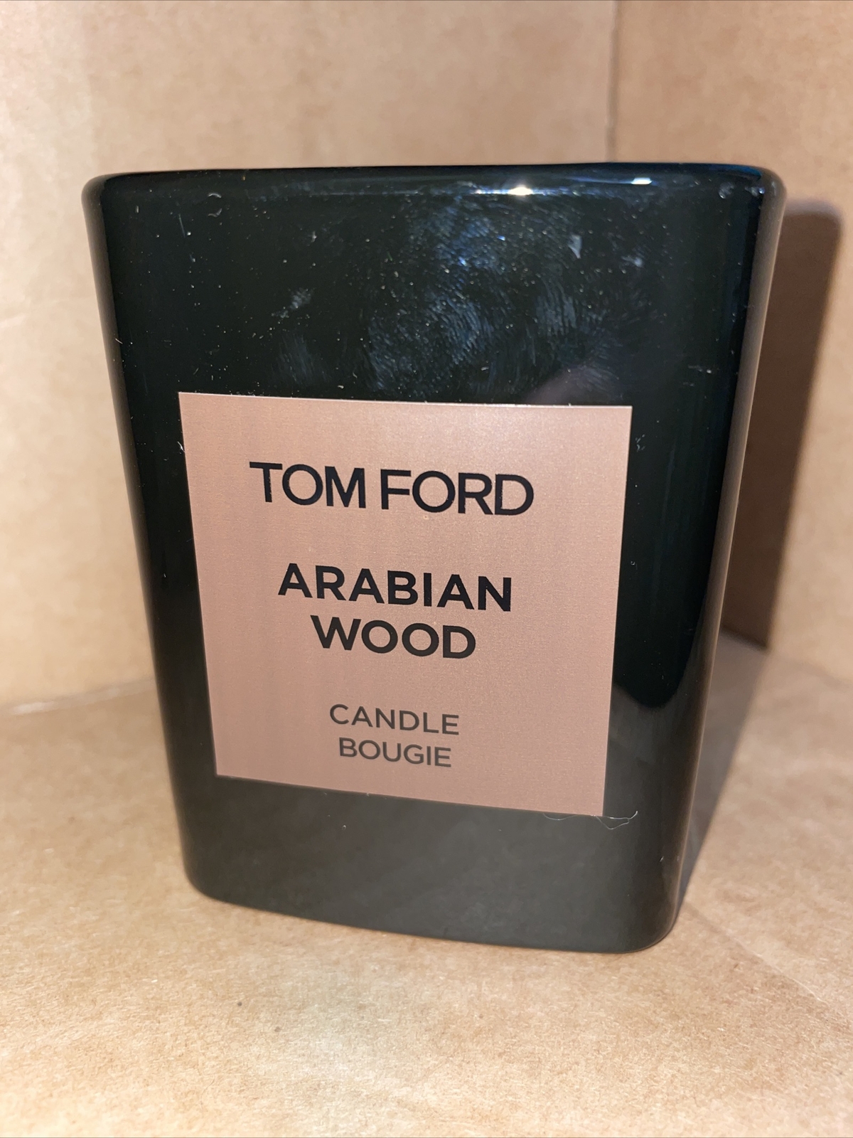 ARABIAN WOOD Tom Ford Candle Bougie in Brown Glass IMPERFECT New No Box