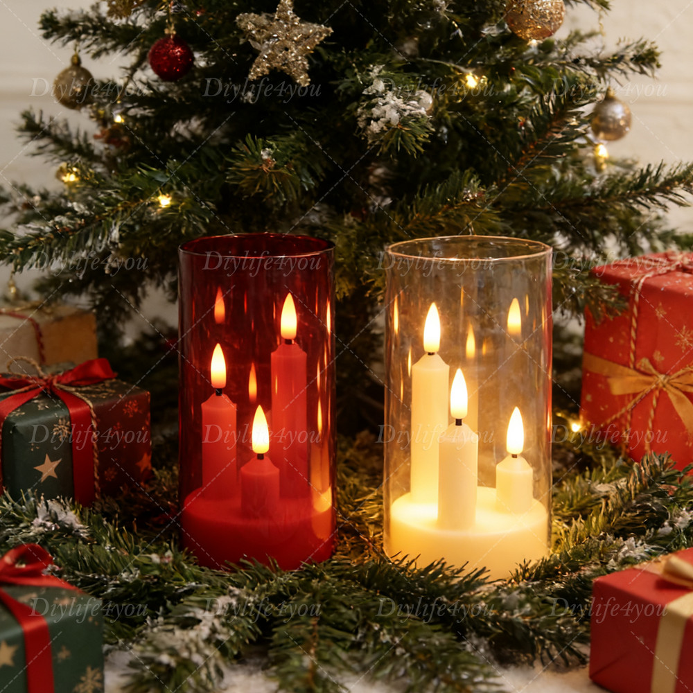 3-in-1 Flameless Flickering LED Taper Candles Battery Operated Wedding Party US