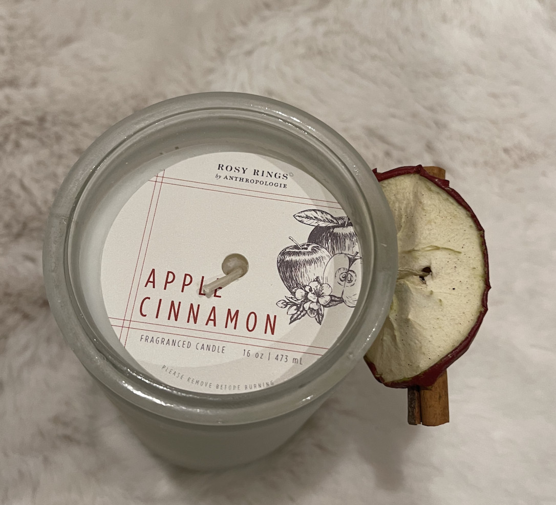 Anthropologie Rosy Rings Candle Apple Cinnamon 16 Oz Fragranced Glass SPICE
