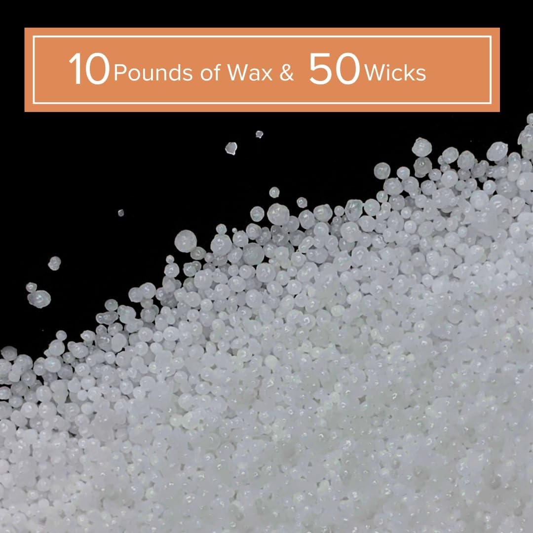 10 lb White Unscented Pearled Candle Sand Wax Candle Long Lasting Powder Natural