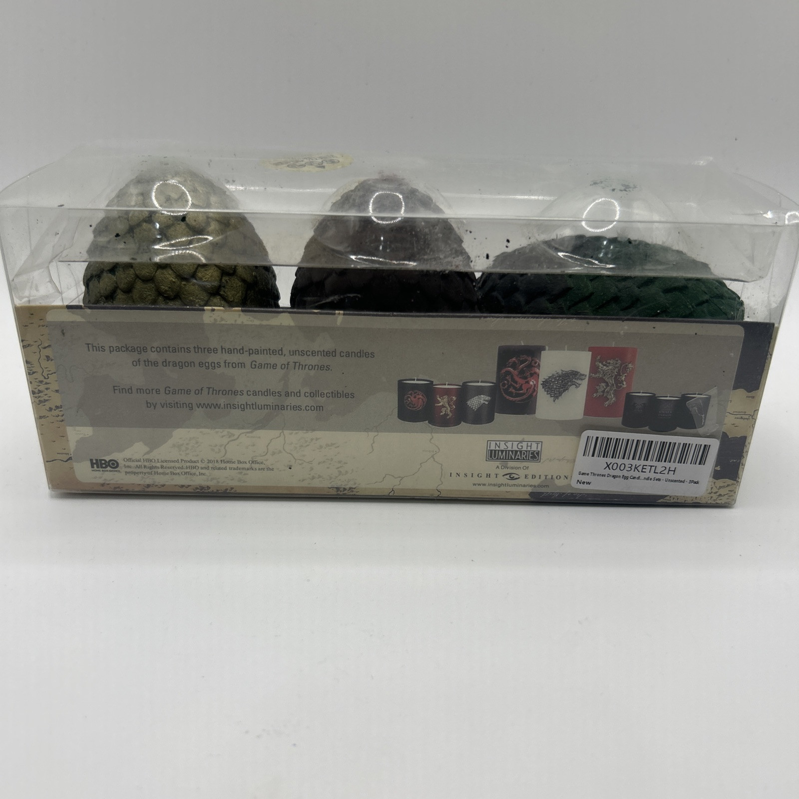 NEW Set Of 3 Game of Thrones Dragon Egg Candles From HBO Series COLLECTIBLES